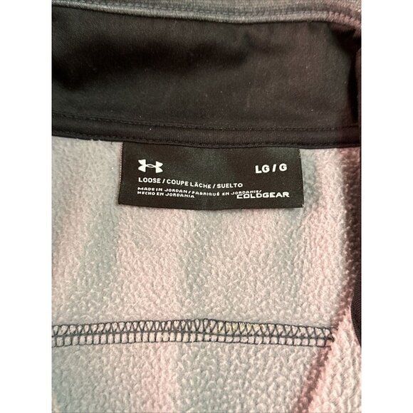 Under Armour Lg ColdGear Fleece Loose Fit 1/4 Zip Sweater Heather Sweatshirt H17 - Picture 3 of 7